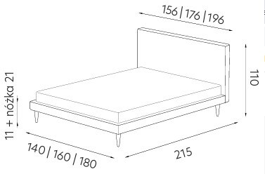 Łóżko tapicerowane Prato