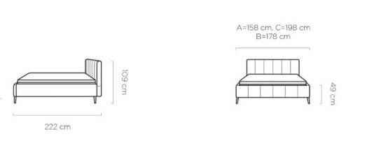 Łóżko tapicerowane Riva