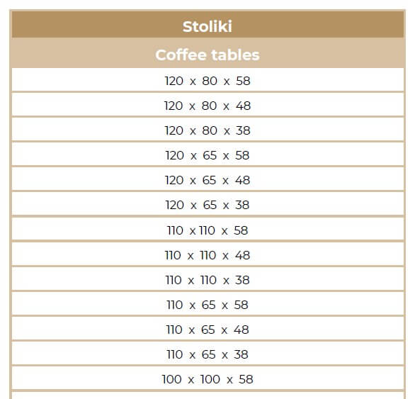 Stolik z litego drewna Romano