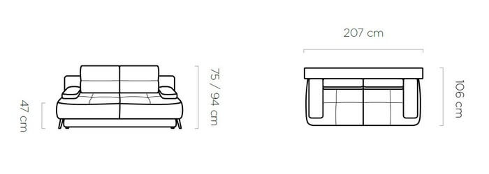 Sofa rozkładana Vela