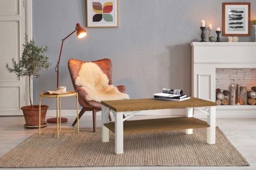 Stolik kawowy z litego drewna Vittorio