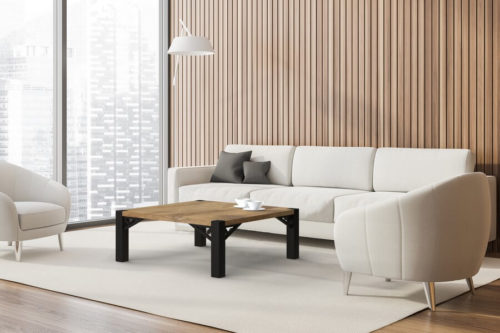 Stolik kawowy z litego drewna Vittorio