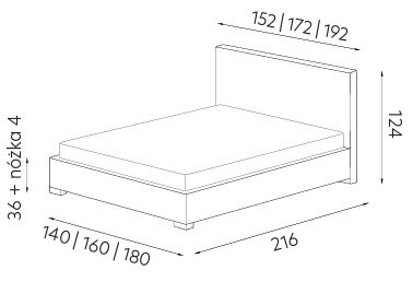 Łóżko tapicerowane Vertigo