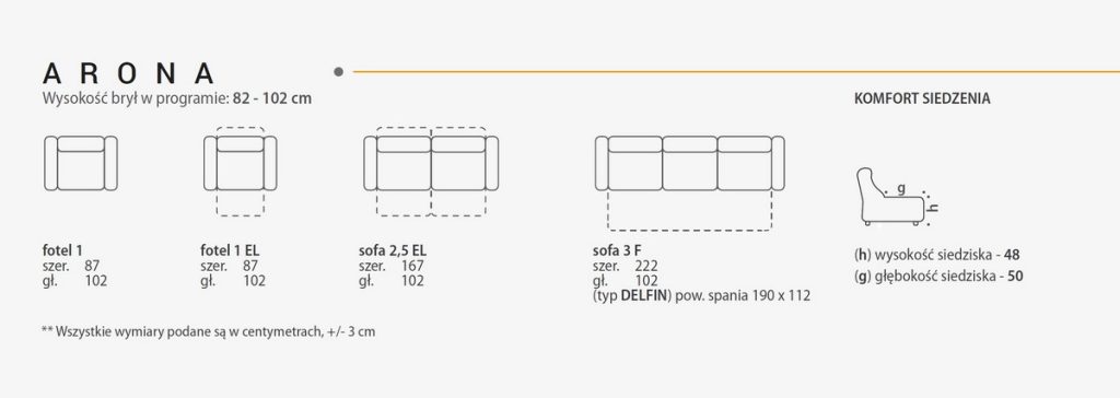 Sofa z funkcją relaks Arona
