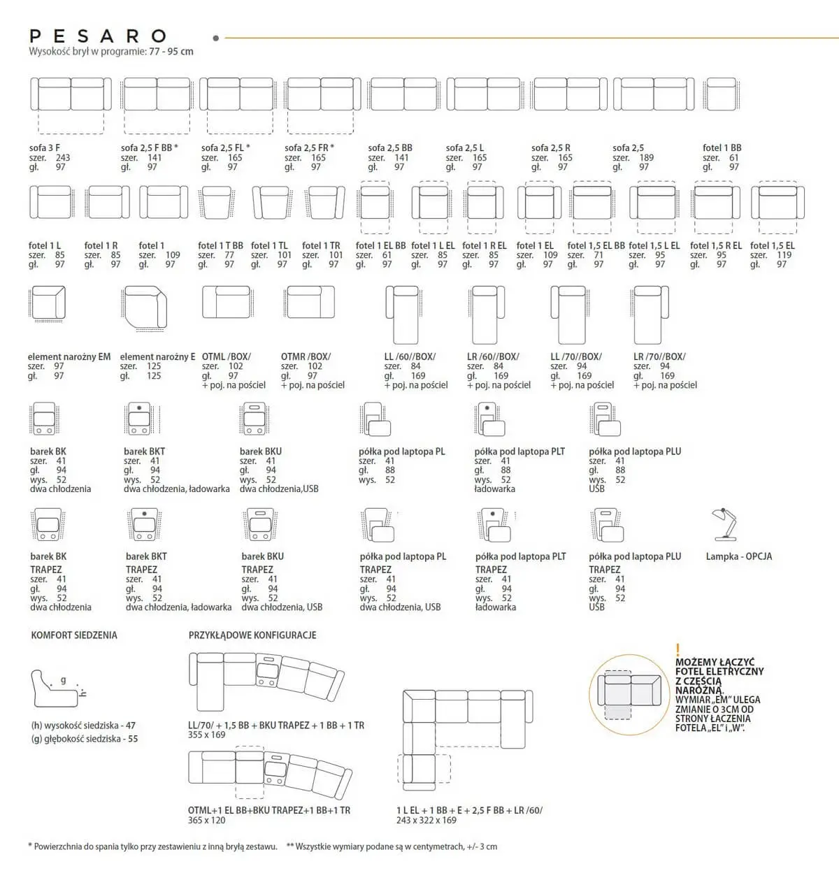 Narożnik z funkcją relaks Pesaro