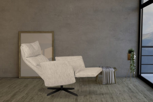 Fotel z wbudowanym podnóżkiem Siena