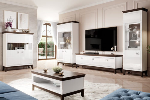 Meble białe do salonu Tisaro Bydgoskie Meble