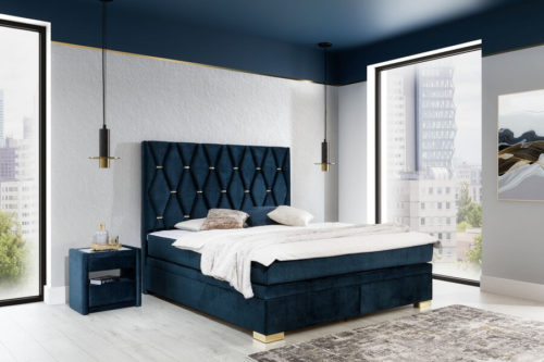 Łóżko kontynentalne z wezgłowiem 707