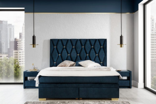 Łóżko kontynentalne z wezgłowiem 707