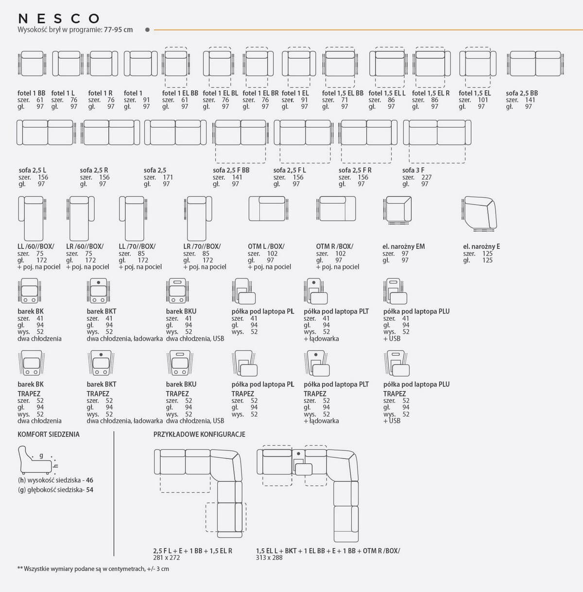 Narożnik modułowy Nesco Feniks