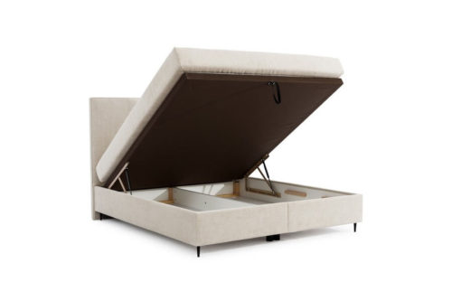 Łóżko kontynentalne z wezgłowiem Slim