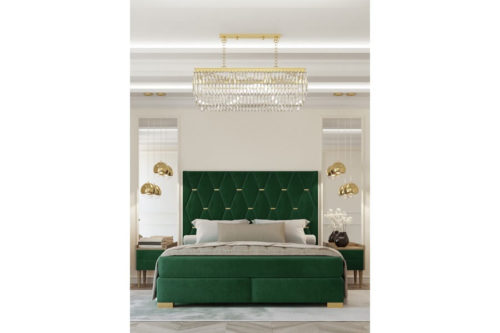 Łóżko kontynentalne z wezgłowiem 707