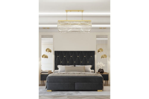 Łóżko kontynentalne z wezgłowiem 707