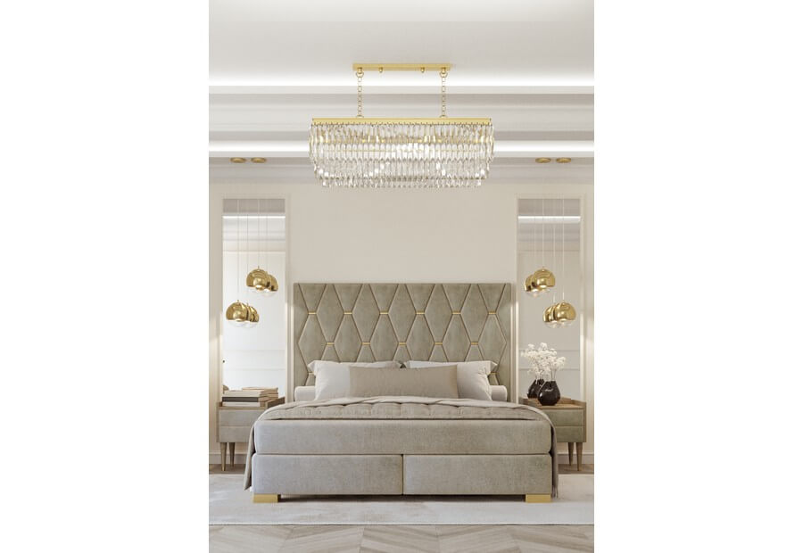 Łóżko kontynentalne z wezgłowiem 707