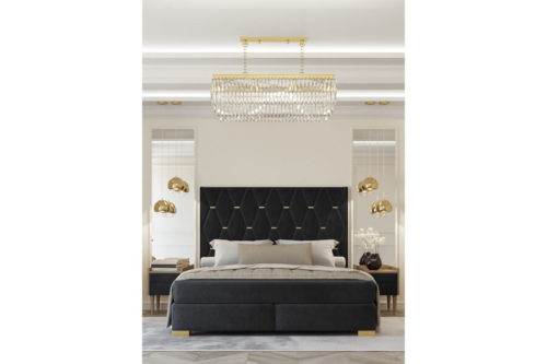 Łóżko kontynentalne z wezgłowiem 707