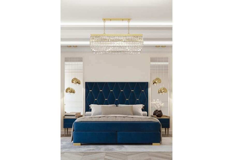 Łóżko kontynentalne z wezgłowiem 707