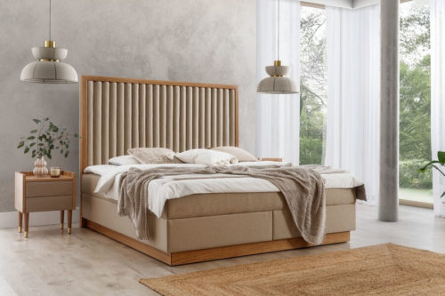 Łóżko kontynentalne z wezgłowiem 800