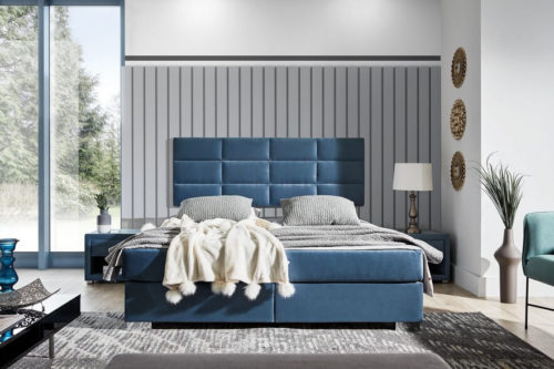 Łóżko kontynentalne z wezgłowiem Smart