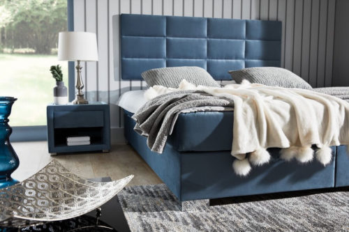 Łóżko kontynentalne z wezgłowiem Smart