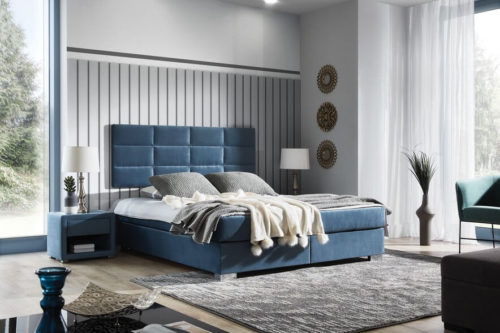 Łóżko kontynentalne z wezgłowiem Smart