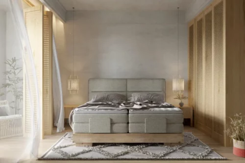 Łózko tapicerowane z elektryczną regulacją Valsen