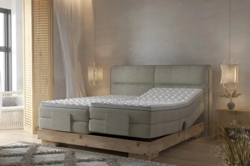 Łózko tapicerowane z elektryczną regulacją Valsen