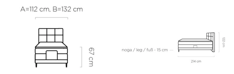 Łóżko Carlo 100 z elektryczną regulacją