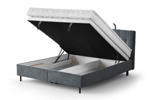 Łóżko tapicerowane z oświetleniem Muna