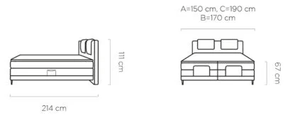 Łóżko z elektryczną regulacja Wave