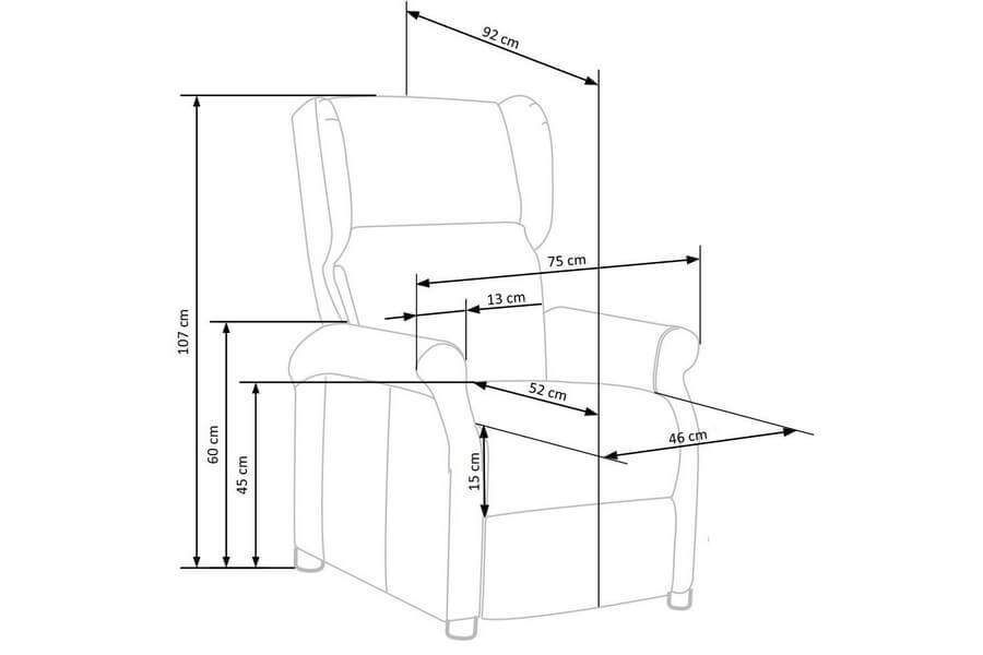 Fotel rozkładany Agustin-M Halmar