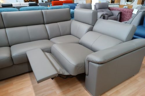 Narożnik ze skóry Grey GKI Design