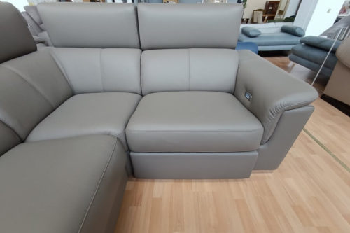 Narożnik ze skóry Grey GKI Design