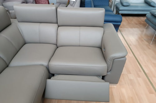 Narożnik ze skóry Grey GKI Design