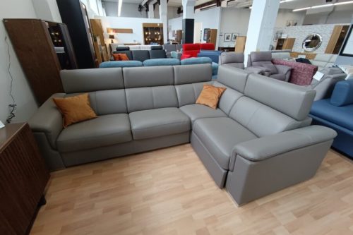 Narożnik ze skóry Grey GKI Design