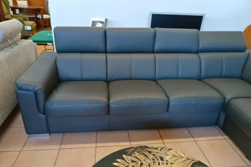 Narożnik ze skóry Grey GKI Design