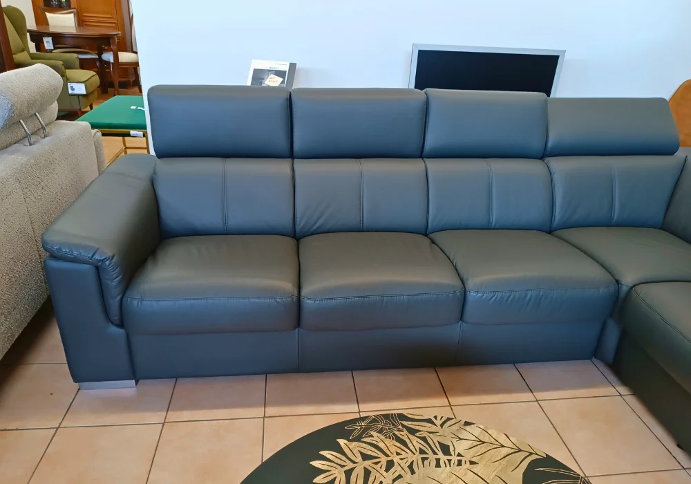 Narożnik ze skóry Grey GKI Design