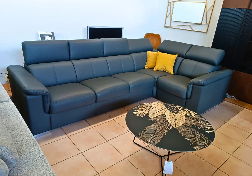 Narożnik ze skóry Grey GKI Design