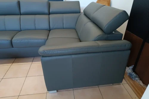 Narożnik ze skóry Grey GKI Design