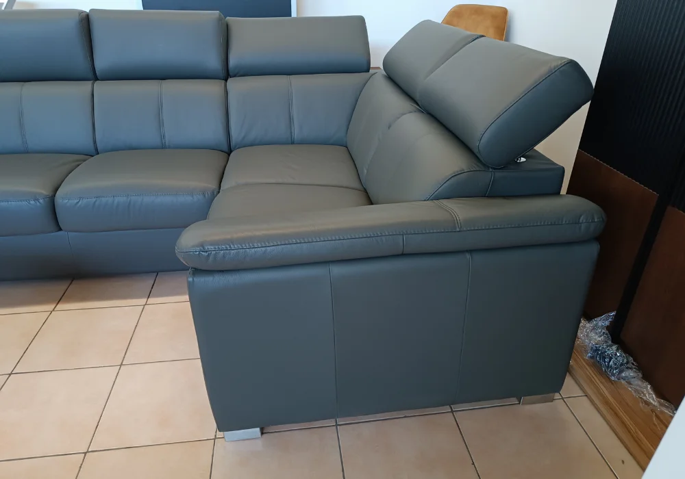 Narożnik ze skóry Grey GKI Design