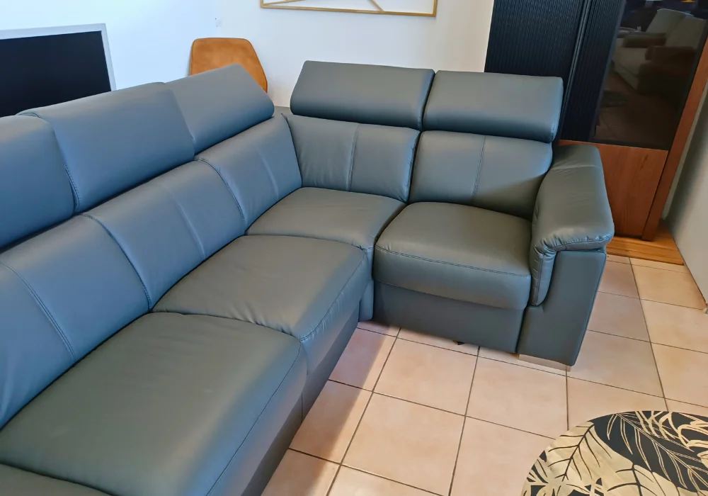 Narożnik ze skóry Grey GKI Design