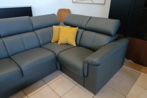 Narożnik ze skóry Grey GKI Design