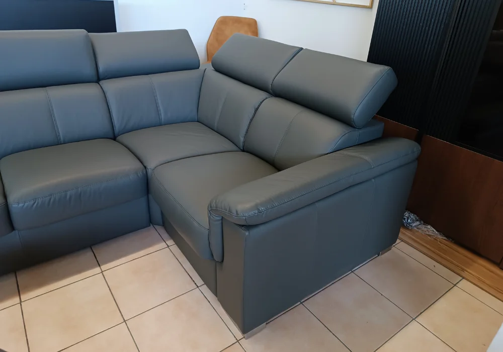 Narożnik ze skóry Grey GKI Design