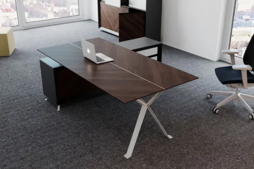 Meble gabinetowe Chevron Biale