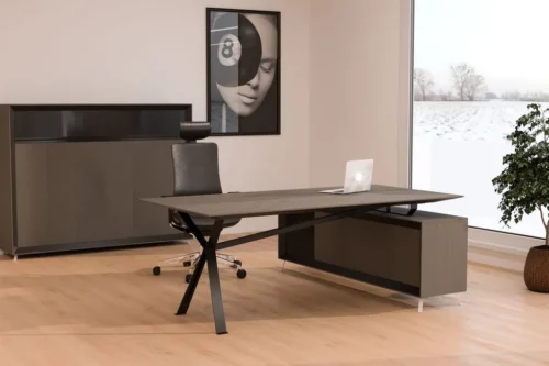 Meble gabinetowe Chevron Biale