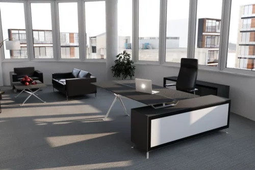 Meble gabinetowe Chevron Biale