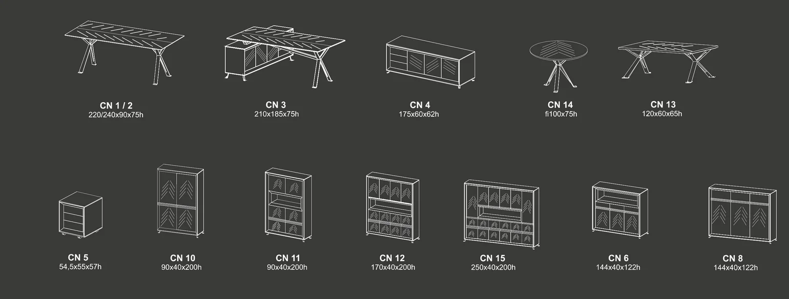 Bryły kolekcji Chevron