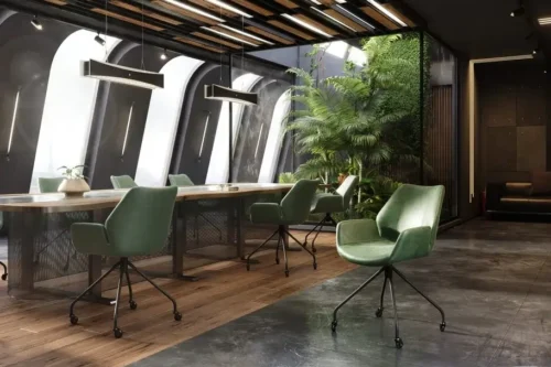 Fotel obrotowy na kółkach Hugo Claudie