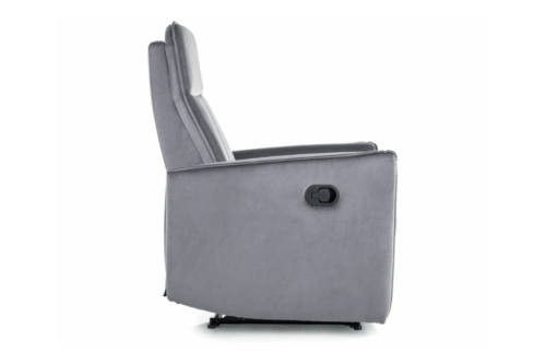 Fotel wypoczynkowy Nikos Velvet z manualną funkcją relaks